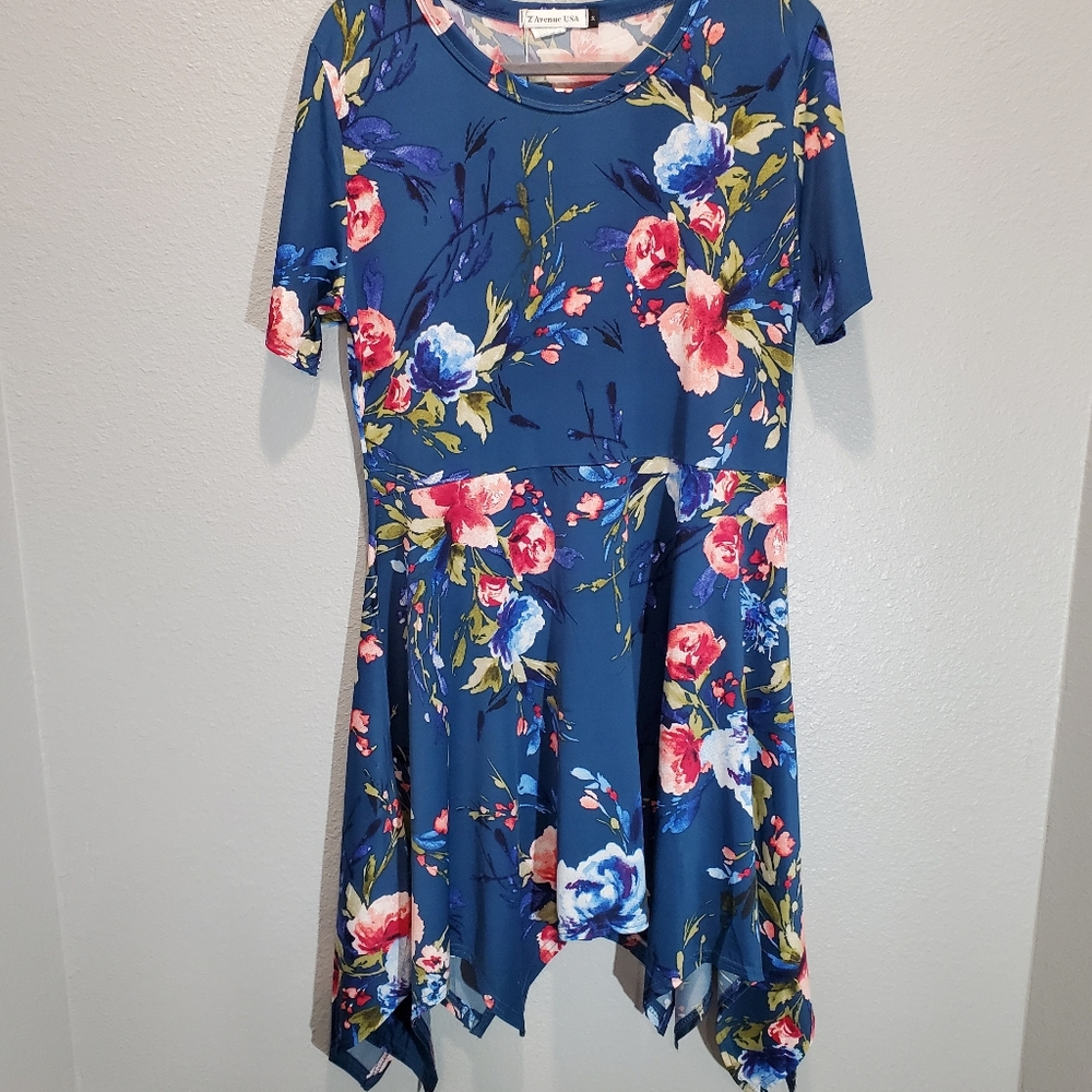 NWT Blue Floral Dress
